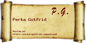 Perka Gotfrid névjegykártya